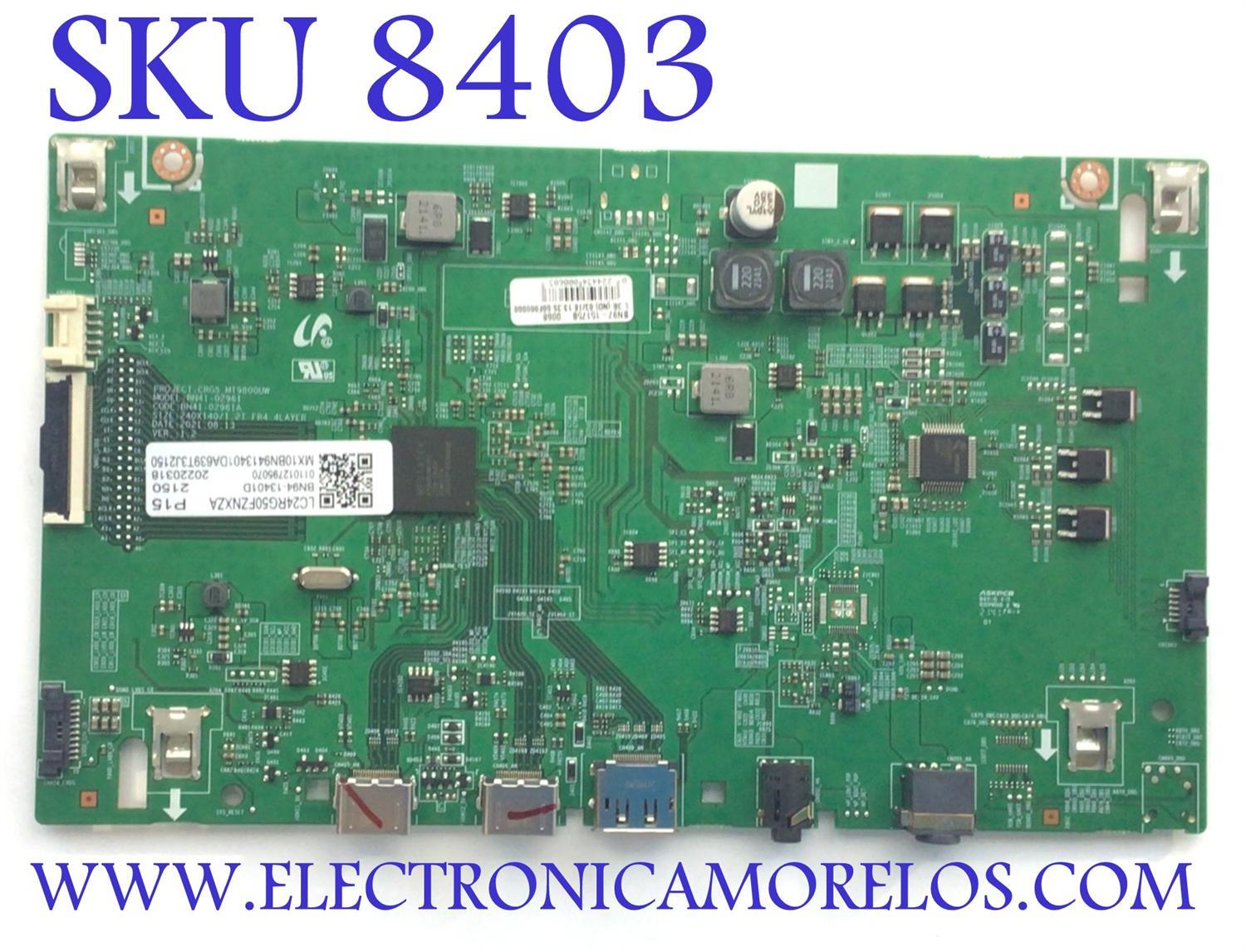 MAIN PARA MONITOR SAMSUNG / NUMERO DE PARTE BN94-13401D / BN41-02961A / BN9413401D / 13401D / BN97-15175B / PANEL CY-PR236CGAV1H / DISPLAY M236HVR01.0 / MODELO LC24RG50FZNXZA AB06